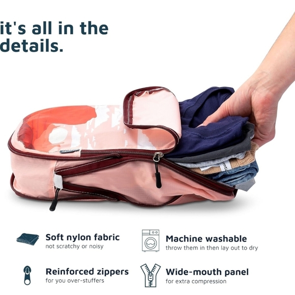 TRIPPED Travel Gear Graphic Compression Packing Cubes – 1" D, 14" H, 10" L - Picture 7 of 8